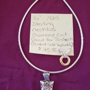 Sterling silver 16" necklace